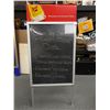 Image 1 : Stiegl Stand Up Metal Black Board Sign. Approx. 25" x 56" NO SHIPPING