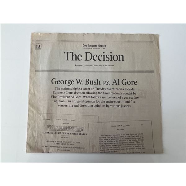 LA Times 12-13-00 Gore vs Bush