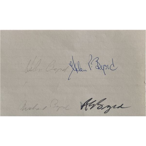 Helen and Michael Byrd original signature