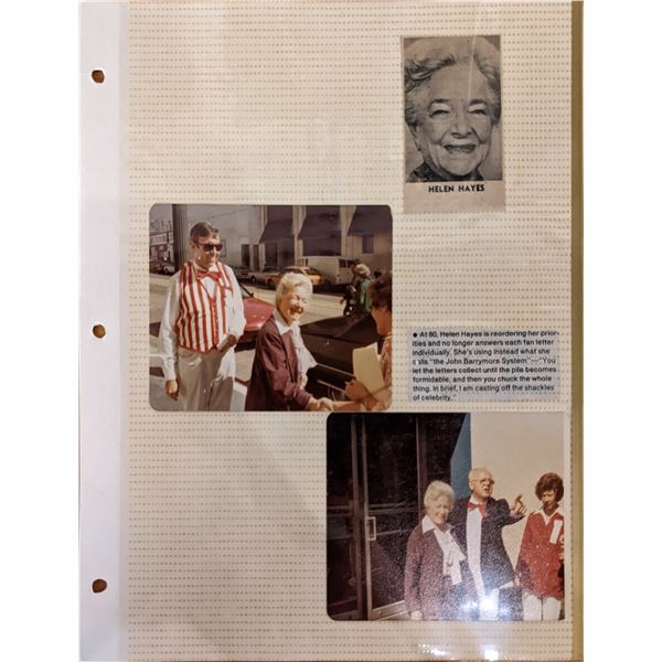 Helen Hayes Original Photo Album Page