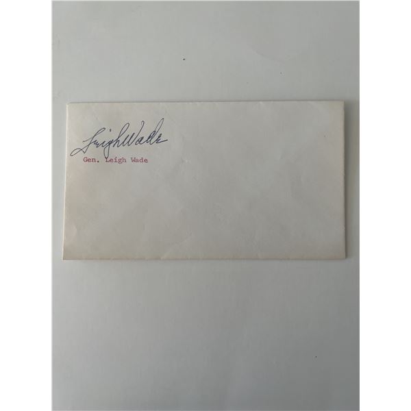 General Leigh Wade original signature