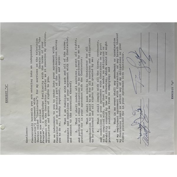 Trini Lopez signed contract
