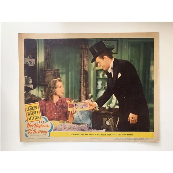 Her Highness and the Bellboy original 1945 vintage lobby card
