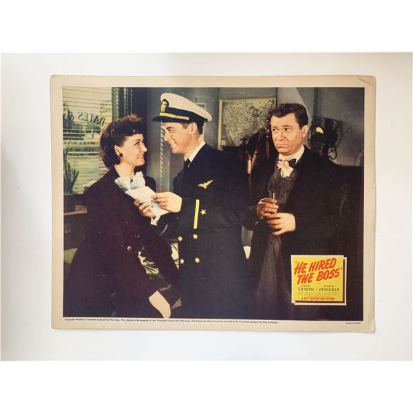 He Hired the Boss original 1942 vintage lobby card