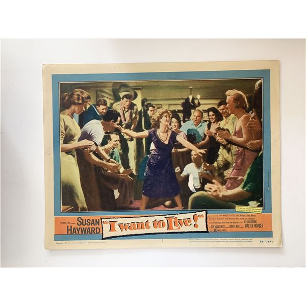 I Want to Live!  original 1958 vintage lobby card