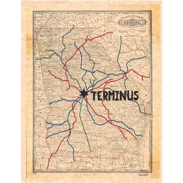 The Walking Dead Map Prop print