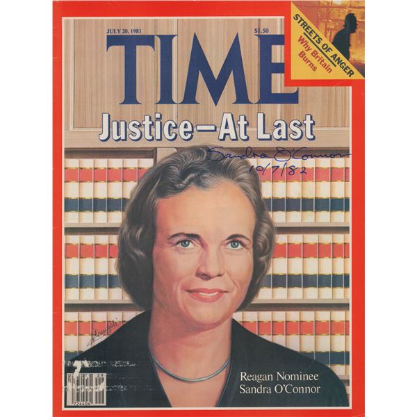 Supreme Court Justice Sandra O'Connor signed Time Magazine