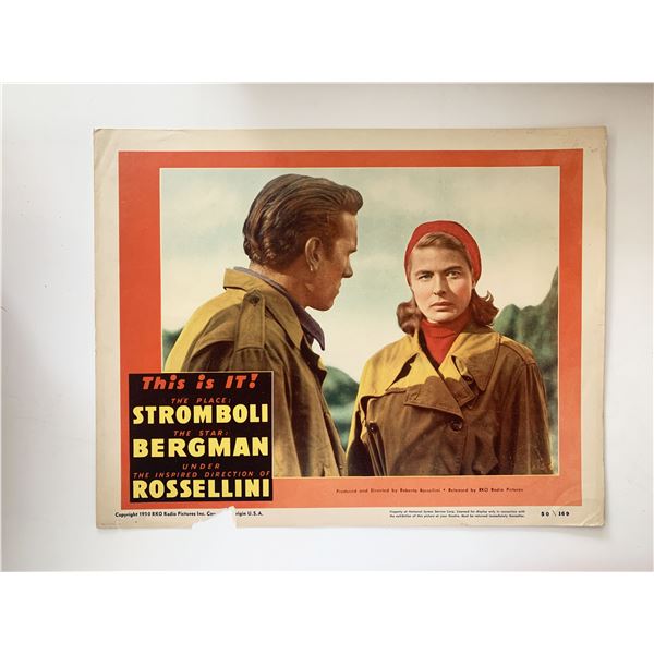 Stromboli original 1950 vintage lobby card