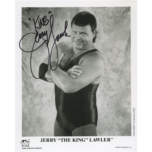 Jerry "The King" Lawler signed photo
