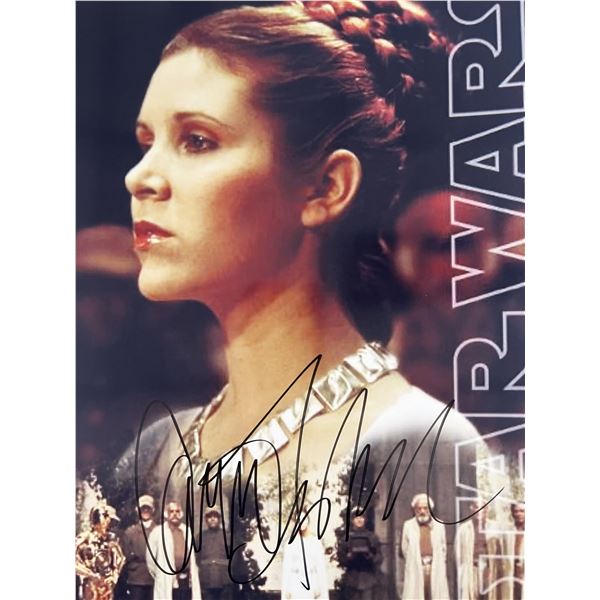 Carrie Fisher signed photo