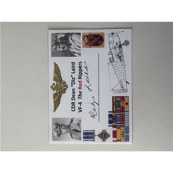 CDR Dean Laird signed autograph card