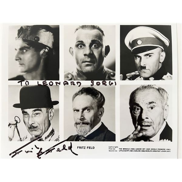 Fritz Feld signed photo