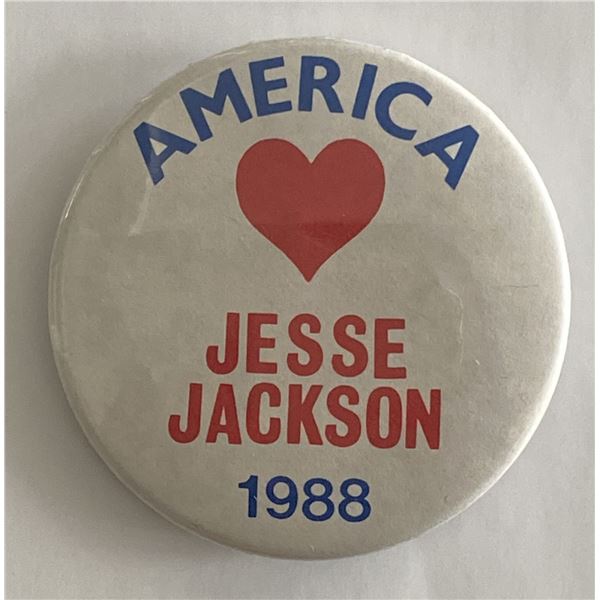 1988 America Loves Jesse Jackson campaign pin