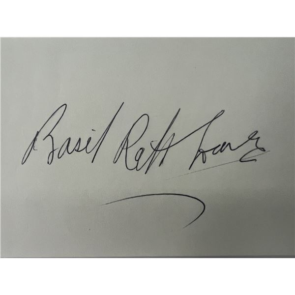 Basil Rathbone original signature