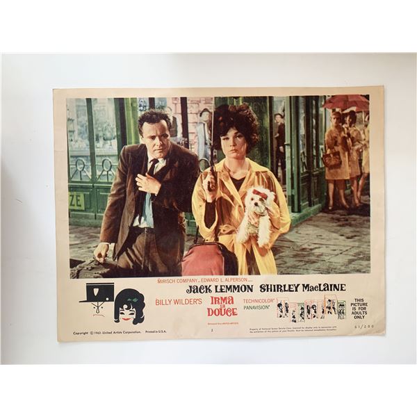 Irma la Douce original 1963 vintage lobby card