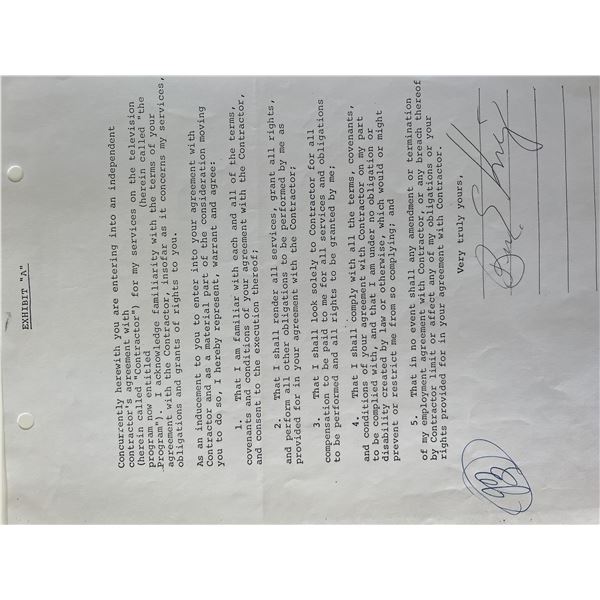 Ben E. King signed contract