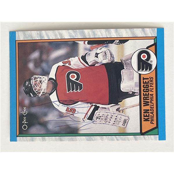 Philadelphia Flyers Ken Wregget 1989 O-Pee-Chee #225 signed trading card