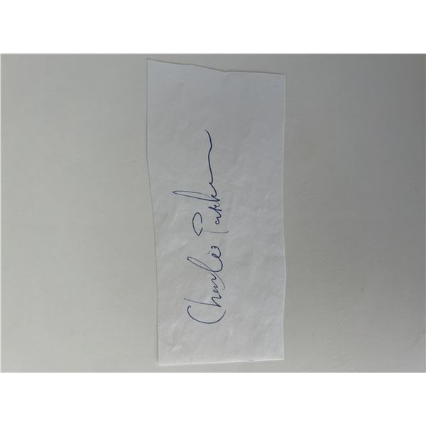 Charlie Parker original signature