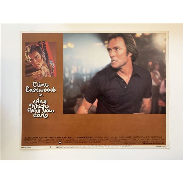 Any Which Way You Can original 1980 vintage lobby card