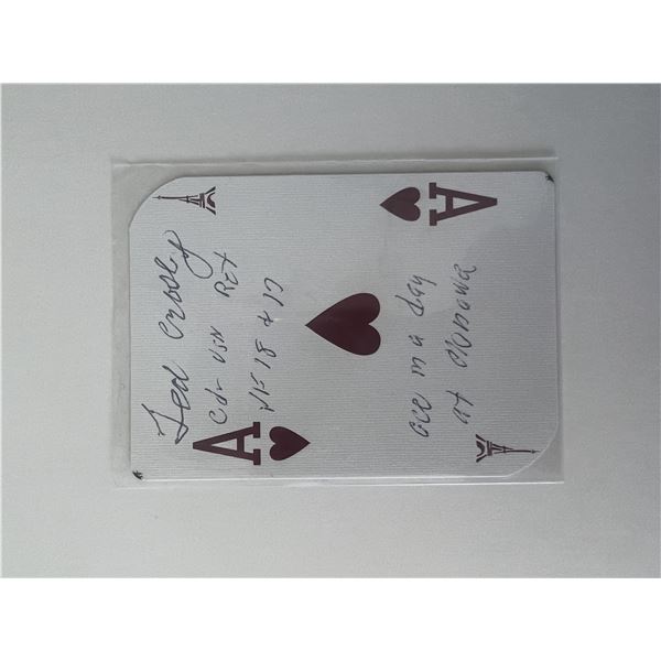 An Ace in a day: Ted Crosby signed playing card