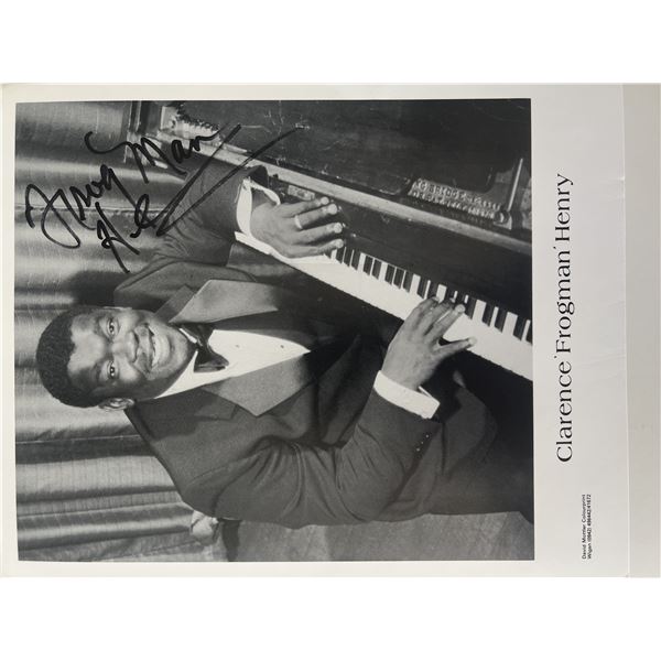 Clarence Frogman Henry signed photo