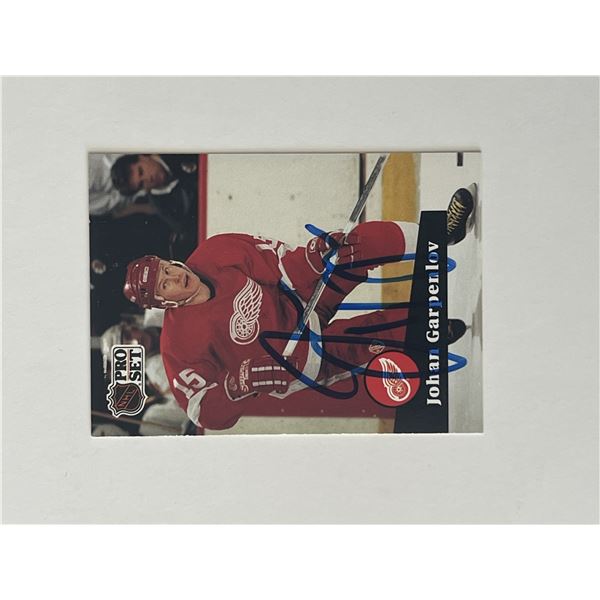 Detroit Red Wings Johan Garpenlöv 1991 Pro Set #56 signed trading card