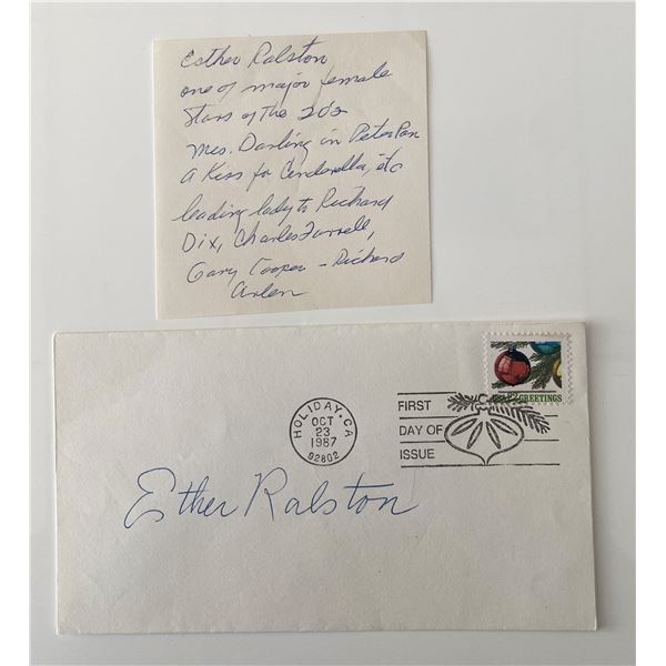 Leading Lady Esther Ralston signed cover