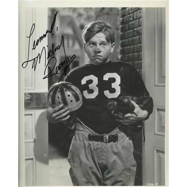 Mickey Rooney signed photo