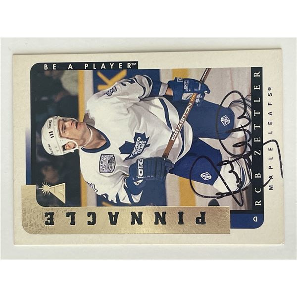 Toronto Maple Leafs Rob Zettler 1997 Pinnacle #64 signed trading card