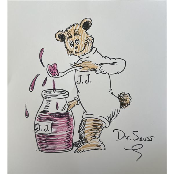 Jerry Jordan Dr. Seuss original signed drawing