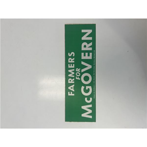 Farmers for McGovern campaign bumper sticker