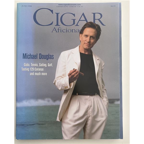 Cigar Aficionado Michael Douglas original vintage 1998 magazine