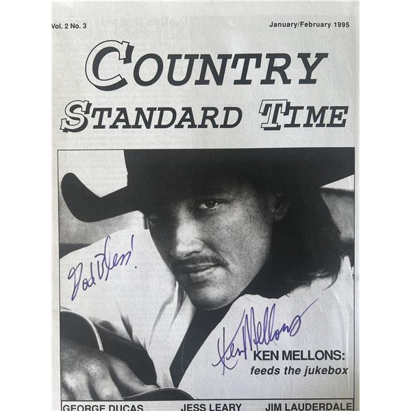 Country singer Ken Mellons signed Country Standard Time magazine