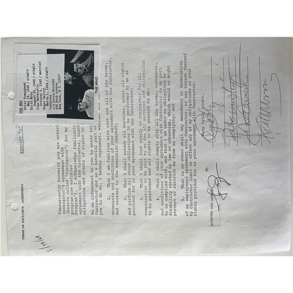 The Who signed contract