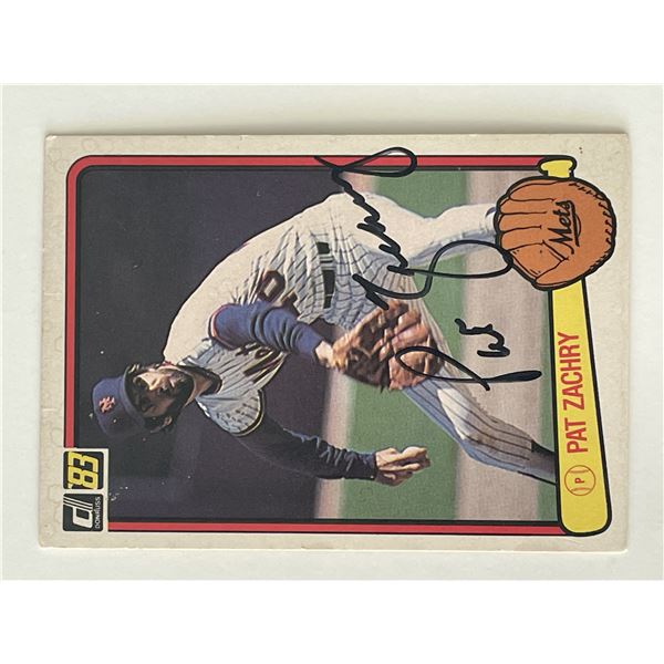 New York Mets Pat Zachary signed 1983 Donruss trading card