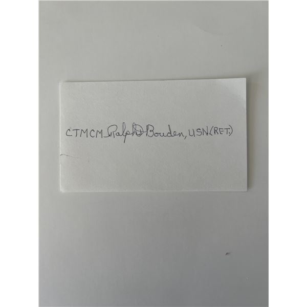 CTMCM Raph Bouden original signature