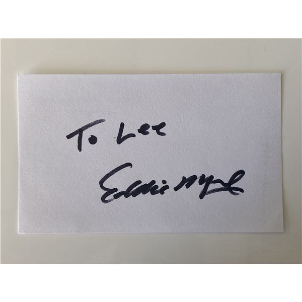 HOF horse jockey  Eddie Nyal original signature