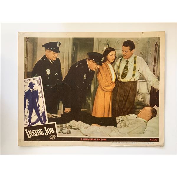 Inside Job original 1946 vintage lobby card