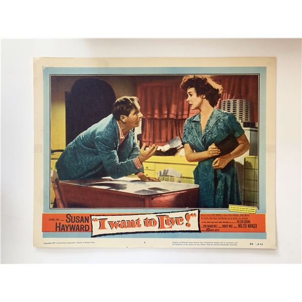 I Want to Live!  original 1958 vintage lobby card