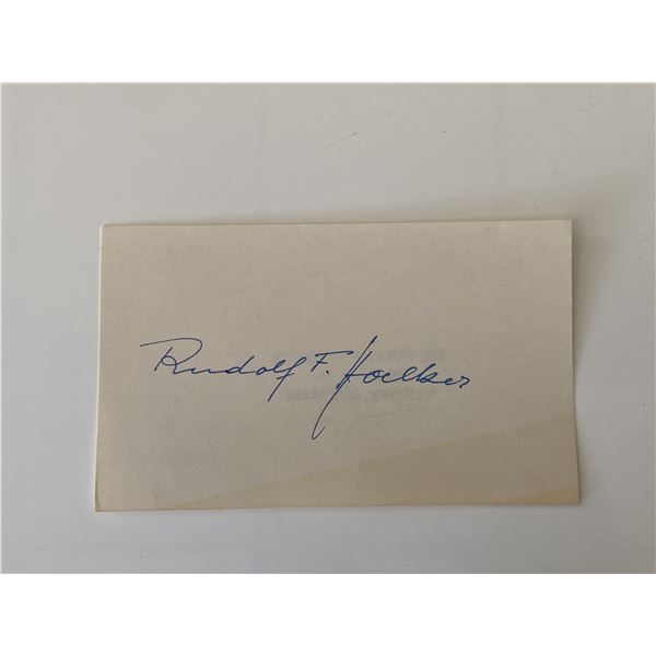 Dr. Rudolf Hoelker original signature