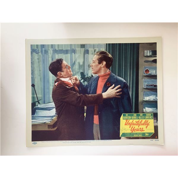 Unfaithfully Yours original 1948  vintage lobby card