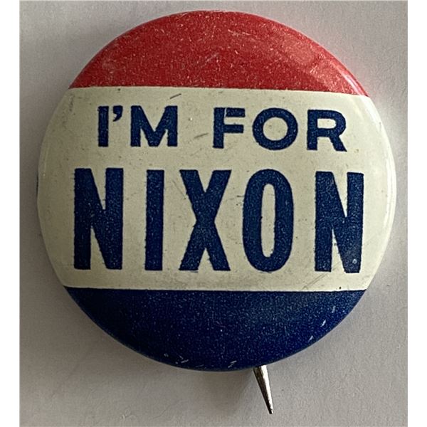 I'm For Nixon Presidential Campaign pin