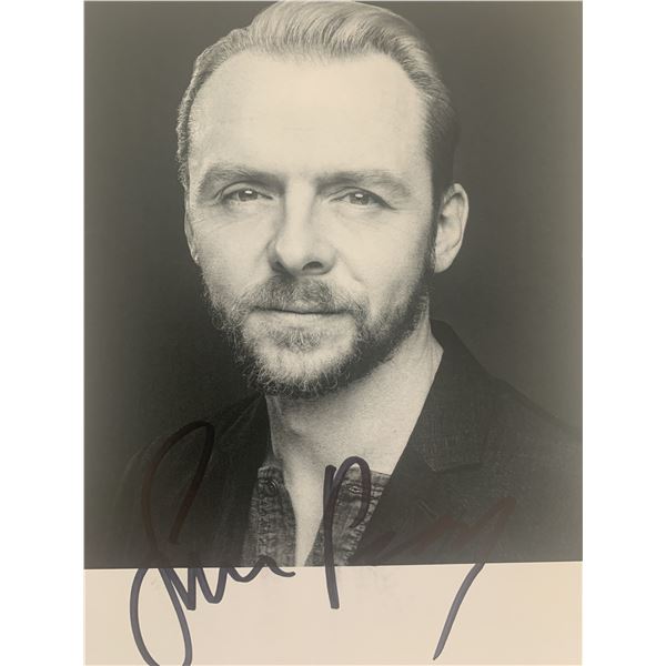 Simon Pegg signed photo