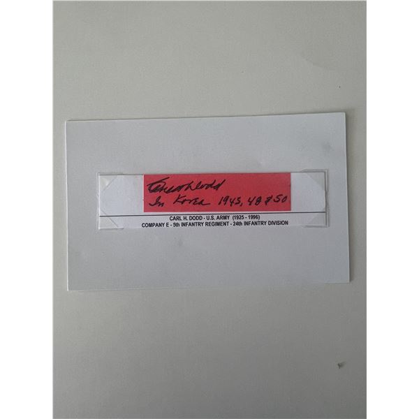 US Army Carl H. Dodd original signature