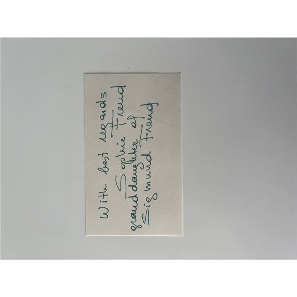 Sophie Freud original signature