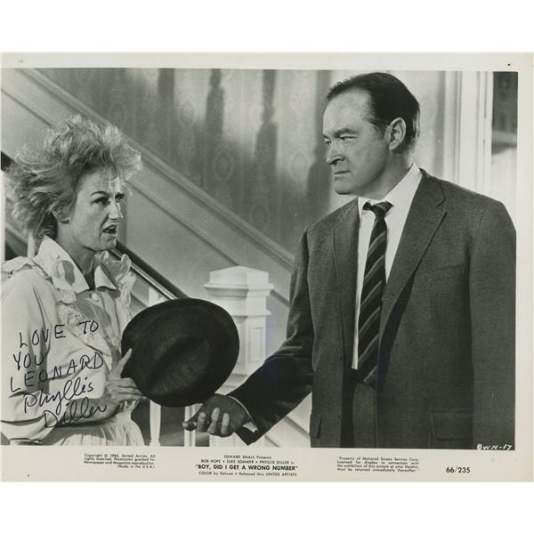 Phyllis Diller signed movie photo