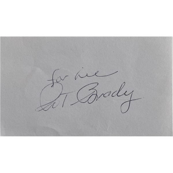 Pat Brady original signature