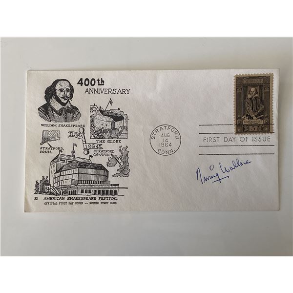 Irving Wallace signed commemorative cover