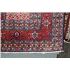 Image 2 : 100% handmade Iranian wool carpet "Ardevil" with purple background, center medallion, geometric desi