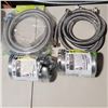 Image 1 : 2 DRYER DUCT FLEXIBLE FOIL HOSES 4x8 AND 2 SETS OF BRAIDED WASHER HOSE SETS